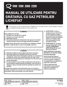 Manual Weber Q2200 Grătar