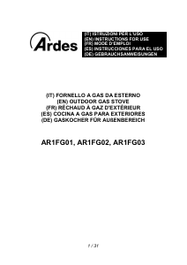 Manuale Ardes AR1FG01 Piano cottura