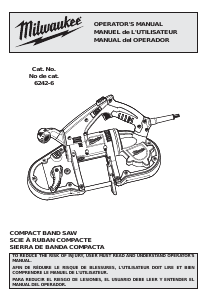 Manual de uso Milwaukee 6242-6 Sierra de cinta