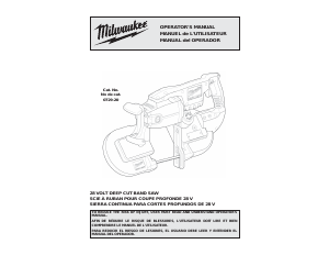 Manual de uso Milwaukee 0729-20 Sierra de cinta