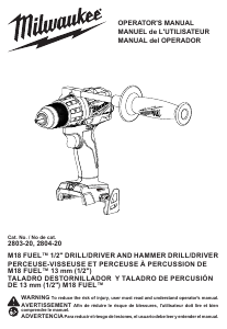 Manual Milwaukee 2804-20 Drill-Driver
