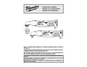 Mode d’emploi Milwaukee 2668-20 Visseuse à choc