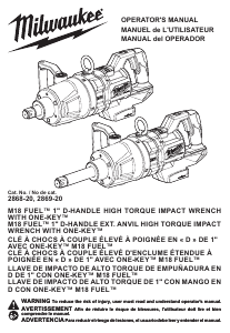 Manual de uso Milwaukee 2868-20 Llave de impacto