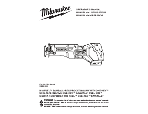 Mode d’emploi Milwaukee 2822-20 Scie sabre