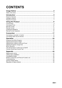Bedienungsanleitung Optoma EW631 Projektor