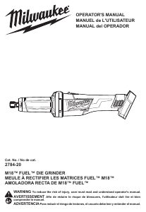 Manual de uso Milwaukee 2784-20 Amoladora recta