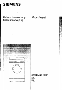 Bedienungsanleitung Siemens WD54330 Waschtrockner