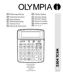 Handleiding Olympia 2504 TCSM Rekenmachine