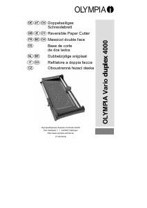 Handleiding Olympia Vario Duplex 4000 Papiersnijder