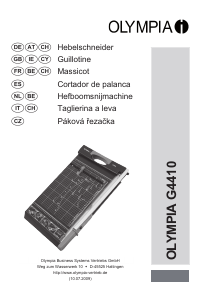 Manual de uso Olympia G 4410 Cortador de papel