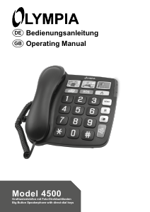 Bedienungsanleitung Olympia 4500 Telefon