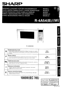 Handleiding Sharp R-4A54 Magnetron