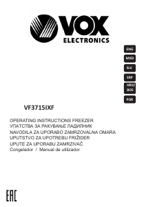 Manual Vox VF3715IXF Congelador