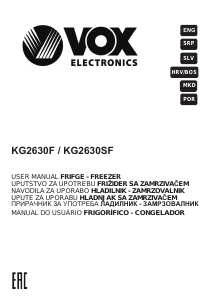 Manual Vox KG2630F Frigorífico combinado