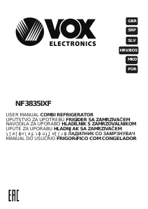 Manual Vox NF3835IXF Frigorífico combinado