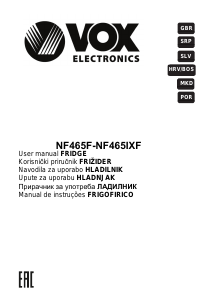 Manual Vox NF465F Frigorífico combinado