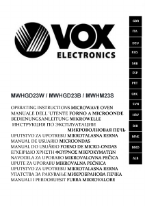 Priročnik Vox MWH-GD23W Mikrovalovna pečica