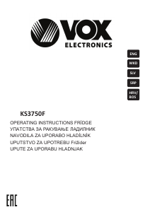 Handleiding Vox KS3750F Koelkast