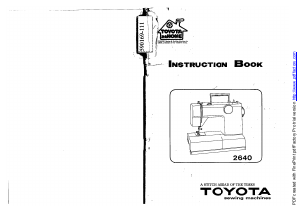 Handleiding Toyota 2640 Naaimachine
