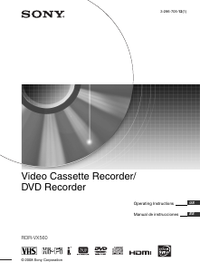 Bruksanvisning Sony RDR-VX560 DVD-Video Kombination