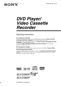 Bruksanvisning Sony SLV-D560P DVD-Video Kombination