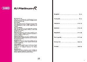 Handleiding SHOEI RJ Platinum-R Motorhelm