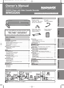 Manual Magnavox MWD2205 DVD-Video Combination