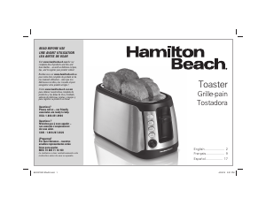 Mode d emploi Hamilton Beach 24810 Keep Warm Grille pain