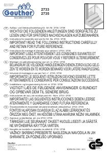 説明書 Geuther 2735 ベビーゲート