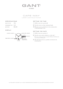 Manual Gant 1056 Cape May Watch