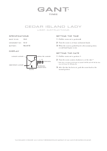 Manual Gant 1062 Cedar Island Lady Watch