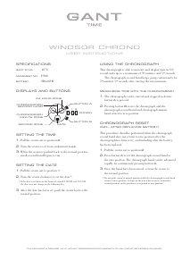 Manual Gant 1078 Windsor Chrono Watch