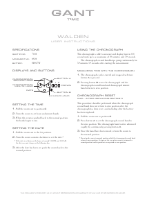 Manual Gant 7031 Walden Watch