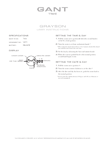 Manual Gant 7032 Grayson Watch
