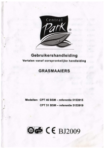 Handleiding CentralPark CPT 51 BSM Grasmaaier