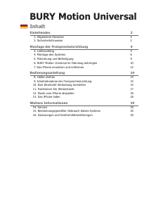 Bedienungsanleitung BURY Motion Universal Handyhalterung