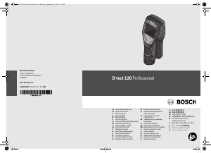 Руководство Bosch D-tect 120 Professional Детектор скрытой проводки