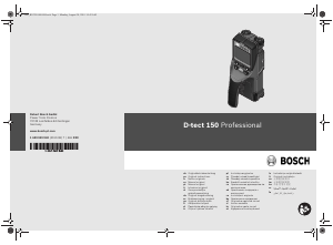 Manuale Bosch D-tect 150 Professional Scanner per parete