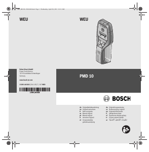 Kullanım kılavuzu Bosch PMD 10 Duvar tarayıcısı