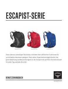 Bedienungsanleitung Osprey Escapist 25 Rucksack