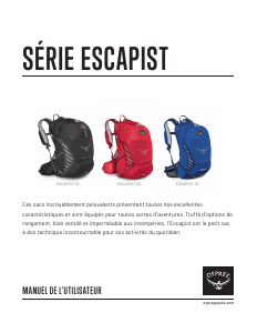 Mode d’emploi Osprey Escapist 32 Sac à dos