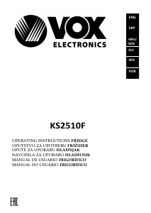 Manual Vox KS2510F Refrigerator