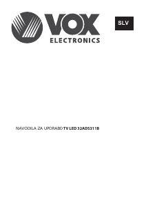 Priročnik Vox 32ADS311B LED-televizor