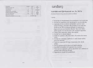 Bruksanvisning Sandberg 99176 Fläkt