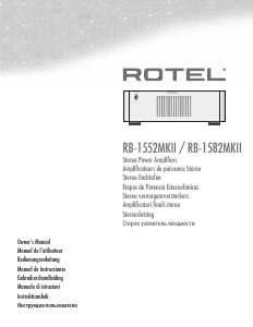 Руководство Rotel RB-1552 MkII Усилитель