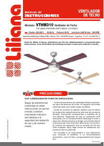 Manual de uso Liliana VTHM310 Ventilador de techo