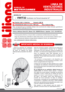 Manual de uso Liliana VWIT32 Ventilador