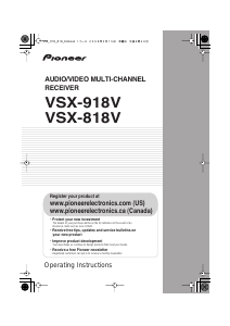 Bruksanvisning Pioneer VSX-818V Receiver