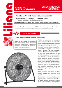 Manual de uso Liliana VTI32 Ventilador