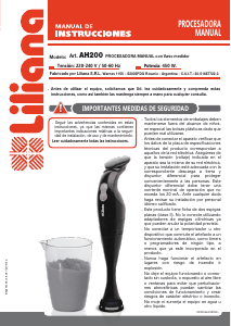 Manual de uso Liliana AH200 Batidora de mano